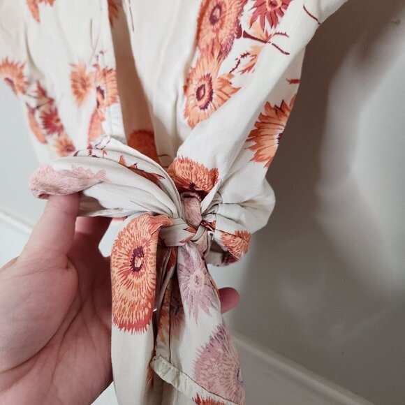 MADEWELL Sash-Tie Wrap Top in Dutch Dandelions - Picture 6 of 8